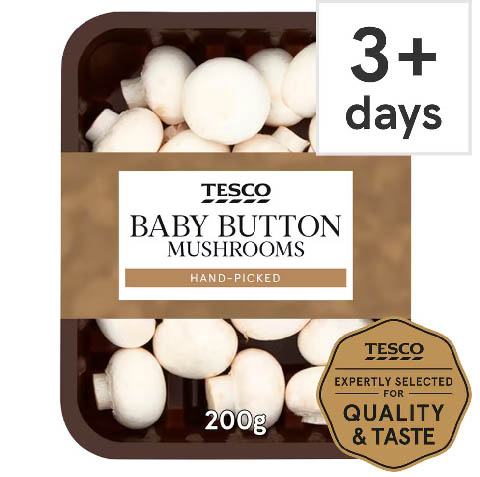 Tesco Baby Button Mushrooms 200G